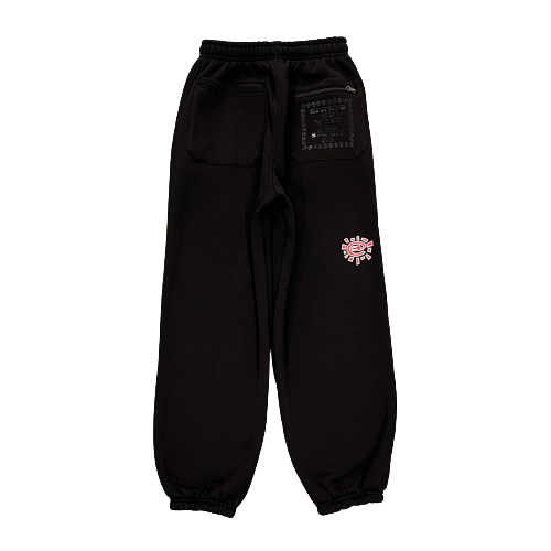 ADWYSD Rel@xed Black Red Logo Joggers