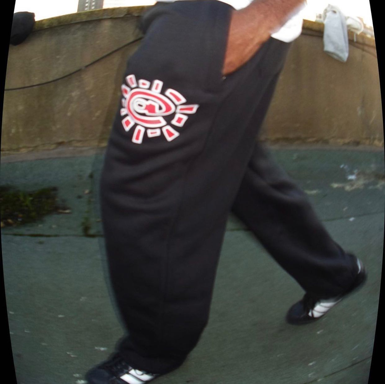ADWYSD Rel@xed Black Red Logo Joggers