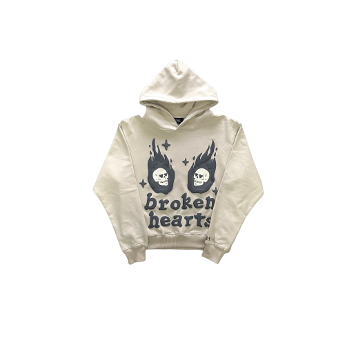 Broken Planet Market Broken Hearts Cream White Hoodie