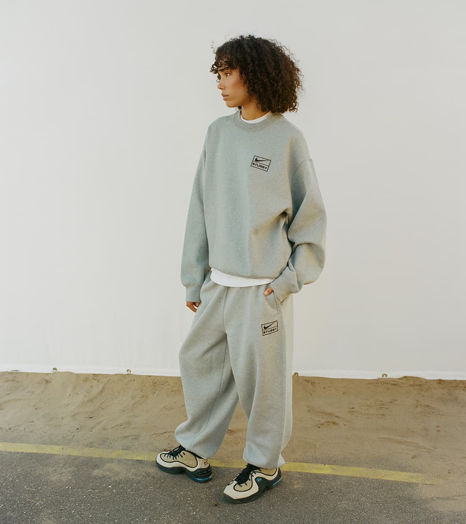 Nike X Stussy Grey Fleece Sweatpants