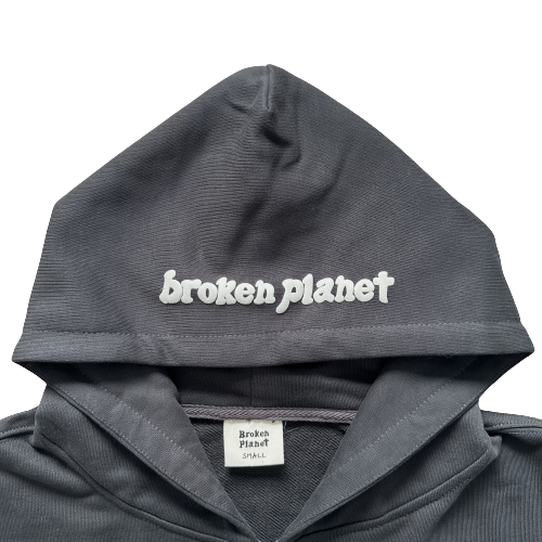 Broken Planet Market Zip Up Hoodie Soot Black