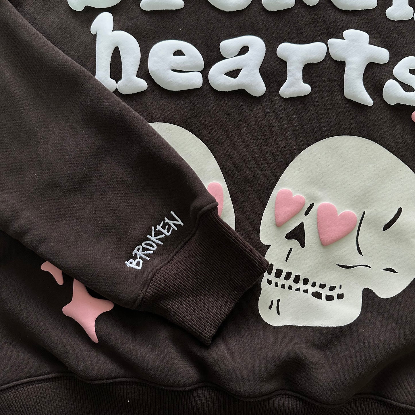 Broken Planet Market Broken Hearts Brown Hoodie